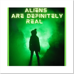 aliens  are definitely real Posters and Art